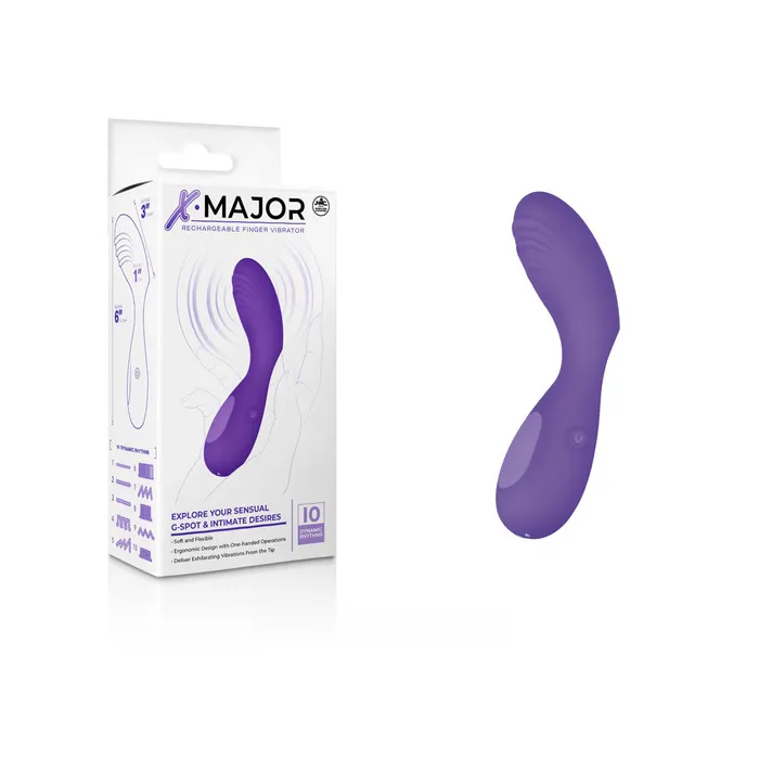 Excellent Power Vibrators X Major Finger Vibe Purplefpbq032a00022