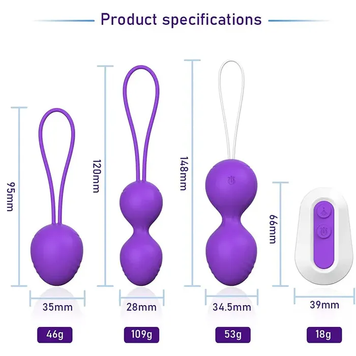 Female Sex Toys | Lovetoyshub 3Pcs Remote Control Vibration Best Kegel Balls For Women