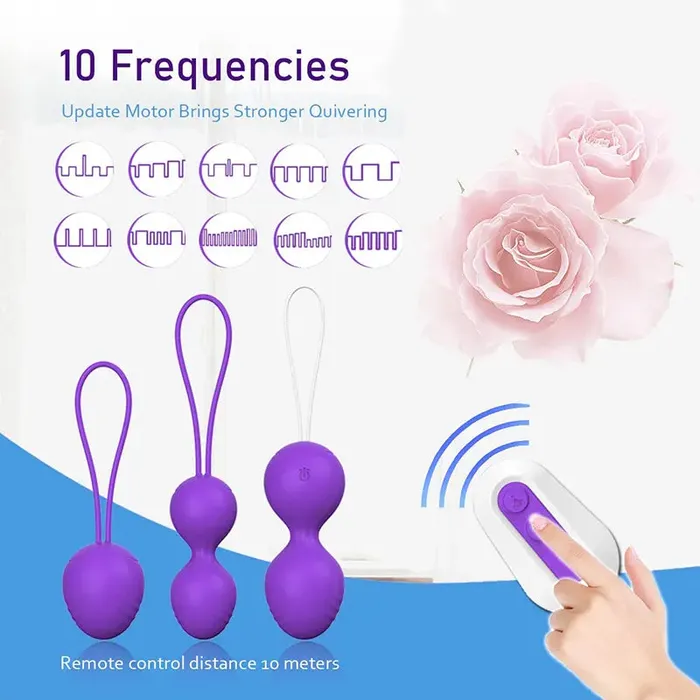 Female Sex Toys | Lovetoyshub 3Pcs Remote Control Vibration Best Kegel Balls For Women