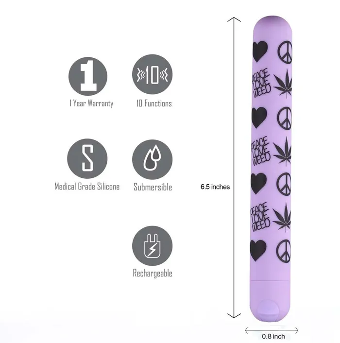 Female Sex Toys Maia Toys Unity 420 Long Rechargeable Bullet Vibrator Violet