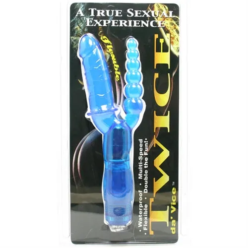 Holiday Blowout Sale Vibrators Twice Da Vice Blue