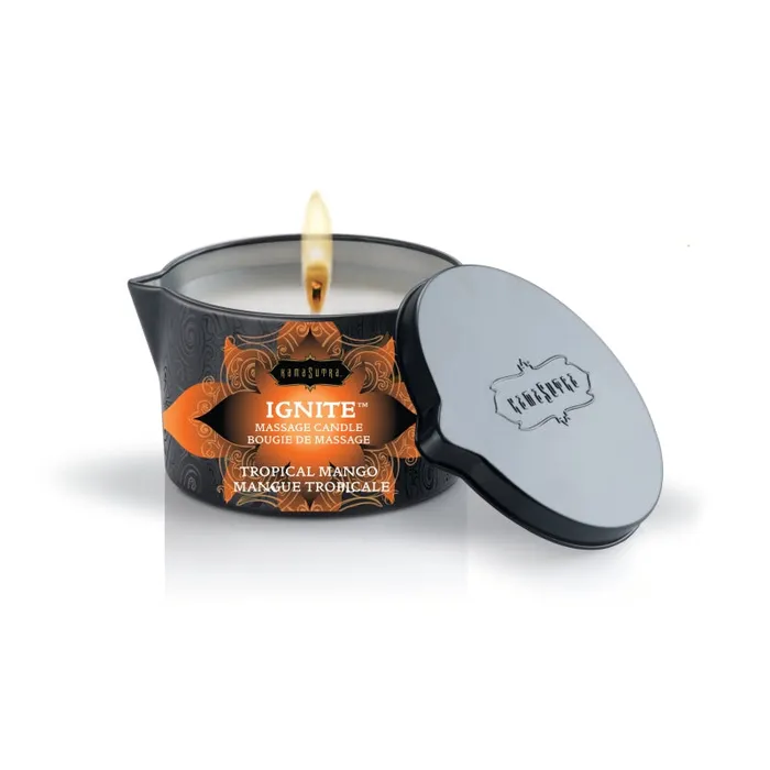 Kama Sutra Couples Ignite Tropical Mango Massage Candle 6 Oz