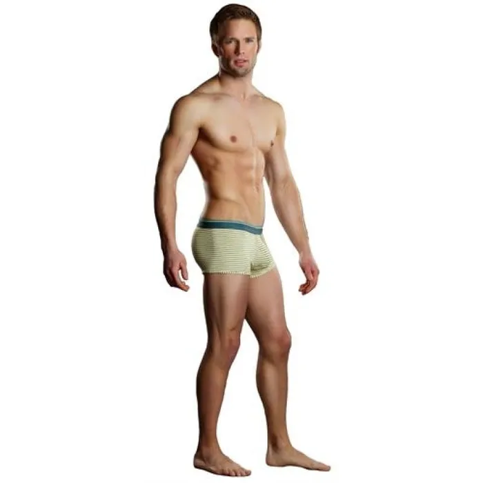 Male Power Heather Stripe Pouch Enhancer Short Small Yellow Gray Male Sex Toys