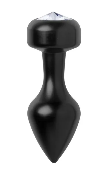 Male Sex Toys XR Brands Master Series Master Series Spade Petite Jewel Aluminum Anal Plug Crystal