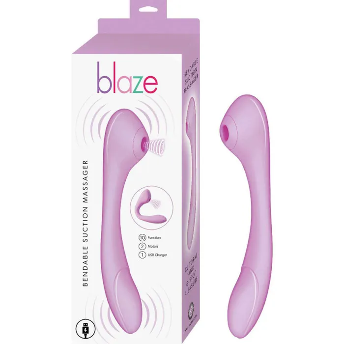 Nasstoys Blaze Bendable Suction Massager Lavender Female Sex Toys