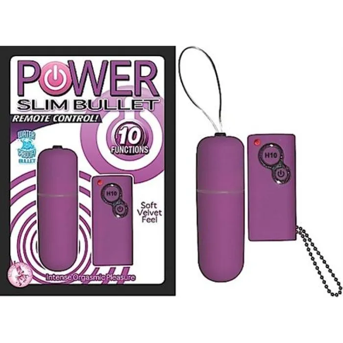 Nasstoys Female Sex Toys Power Slim Bullet Remote Control Purple