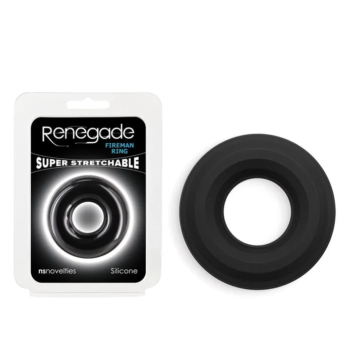 NS Novelties Renegade Fireman Ring Medium Black Black Medium Cock Ring Male Sex Toys NS Novelties Renegade Fireman Ring Medium Black Black Medium Cock Ring Male Sex Toys