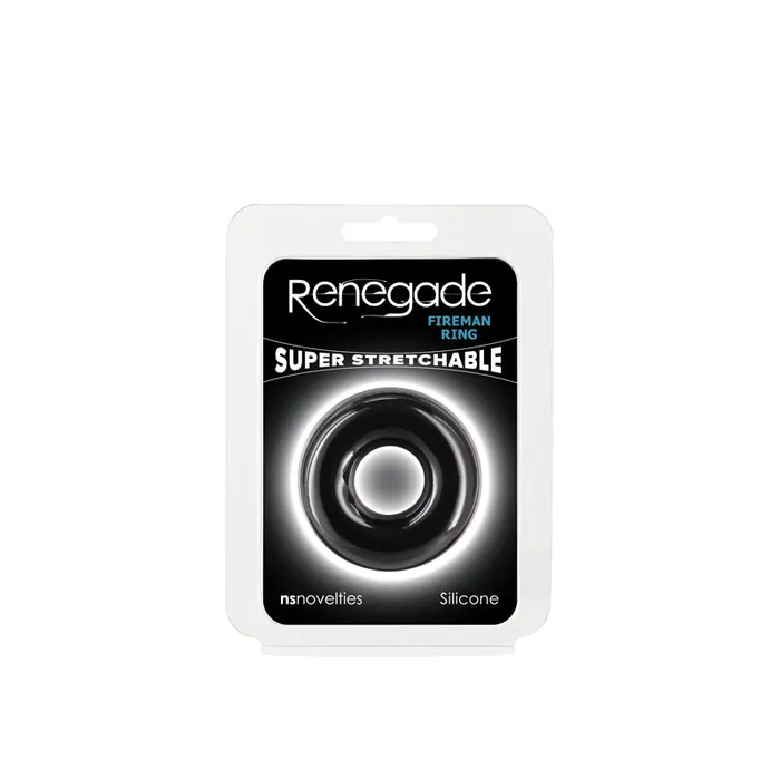 NS Novelties Renegade Fireman Ring - Medium - Black - Black Medium Cock Ring | Male Sex Toys NS Novelties Renegade Fireman Ring - Medium - Black - Black Medium Cock Ring | Male Sex Toys