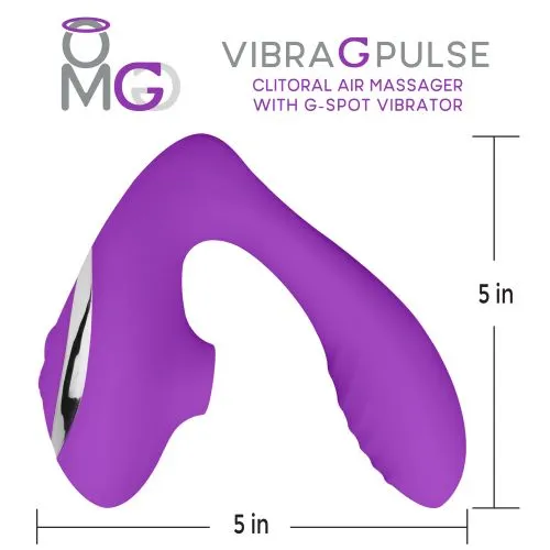 Omg Vibra G Pulse Clitoral Suction Massager W/ G-Spot Vibrator Purple | Doctor Love Vibrators