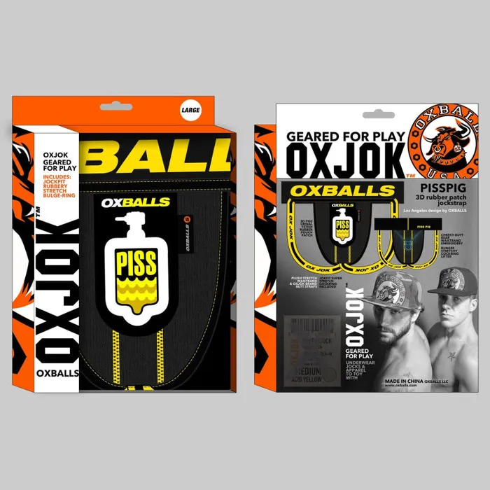 Pisspig 3d Rubber Urinal Patch Pouch Blackyellow Xl Oxjok Dildos