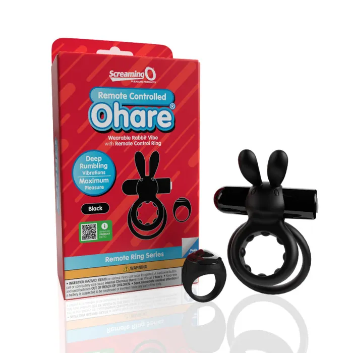 Screaming O Couples | Screaming O Remote Controlled Ohare Vibrating Ring - Black Screaming O Couples | Screaming O Remote Controlled Ohare Vibrating Ring - Black