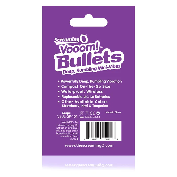 Screaming O Female Sex Toys | Vooom Bullets: Portable Pleasure with Powerful Vibrations