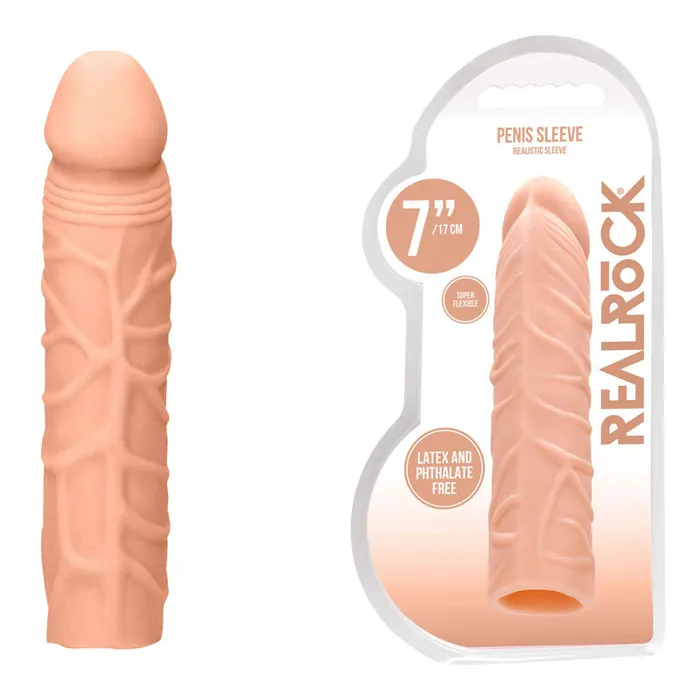Shots Toys Male Sex Toys REALROCK 7 Penis Extender Flesh 178 cm Penis Extension Sleeve Shots Toys Male Sex Toys REALROCK 7 Penis Extender Flesh 178 cm Penis Extension Sleeve