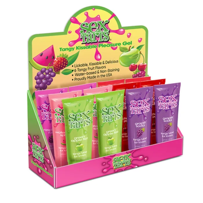 Topco Female Sex Toys Sex Tarts pop Display 12 Piece Assorted 2 Oz Tubes