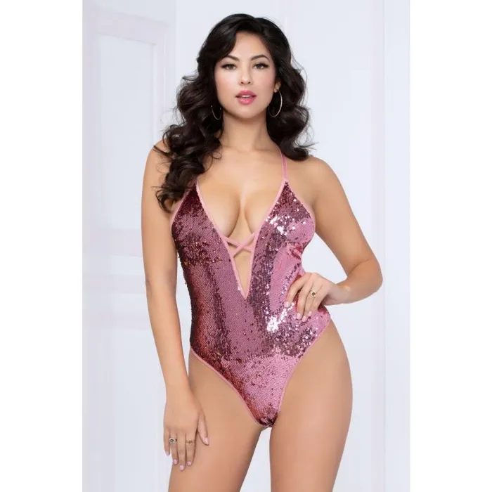 TwoTone Sequin Teddy Pinkgold Large Seven Til Midnight Vibrators