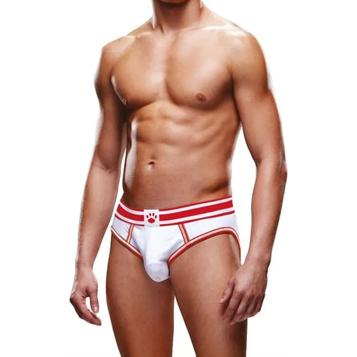 Vibrators Prowler Prowler Open Back Brief WhiteRed