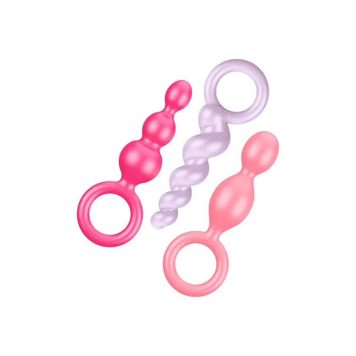 Vibrators Satisfyer Plugs Colored 3 Piece Set Satisfyer