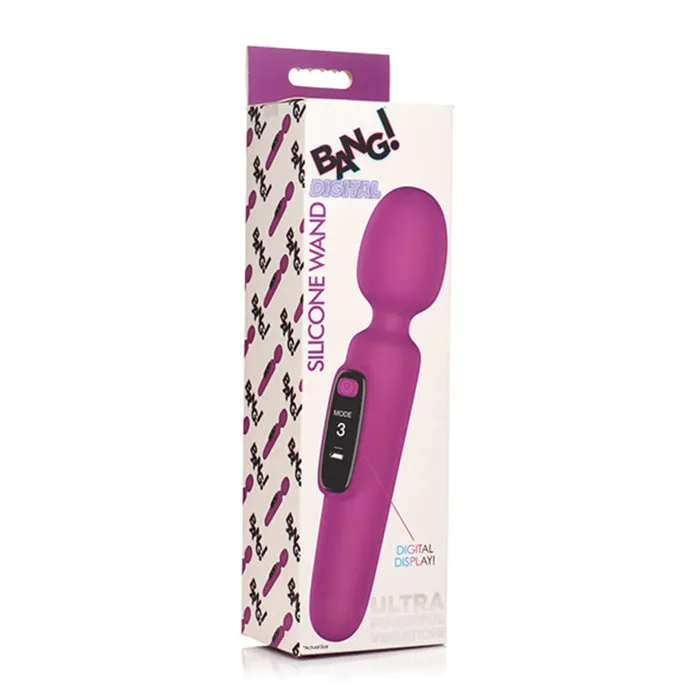 Vibrators | Xr Brands Shegasm Bang Digital Silicone Wand - Purple Vibrators | Xr Brands Shegasm Bang Digital Silicone Wand - Purple