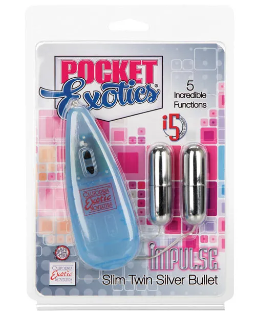 Anal California Exotic Novelties Impulse Pocket Paks wTwin Silver Bullets