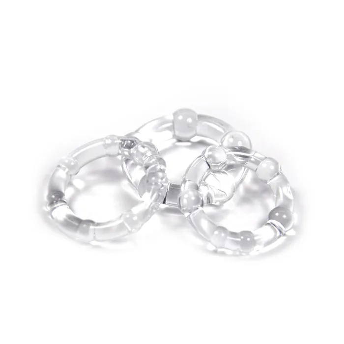 Anal Cloud 9 Cockring Combo Beaded Clear Cloud 9
