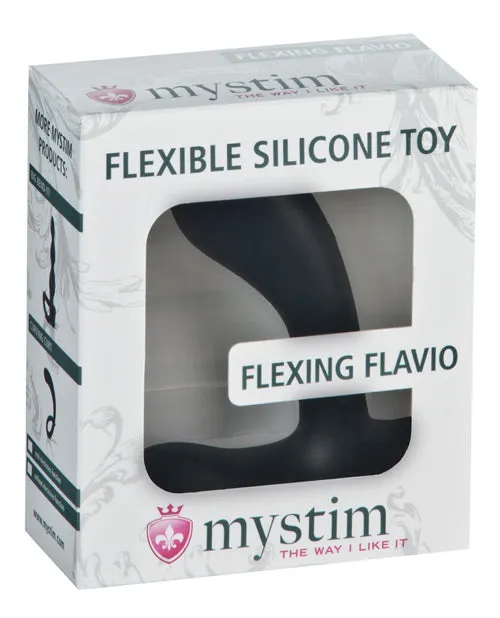 Anal Mystim Gmbh Mystim Flexing Flavio eStim Silicone Prostate Stimulator Black