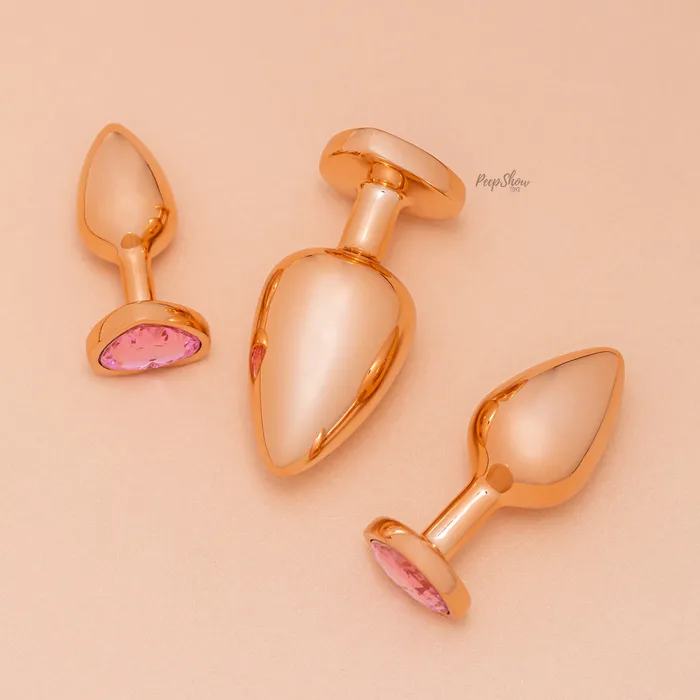 Anal NS Novelties Rear Assets Trainer Kit Pink Heart Rose Gold