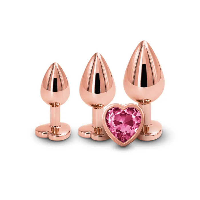 Anal NS Novelties Rear Assets Trainer Kit Pink Heart Rose Gold