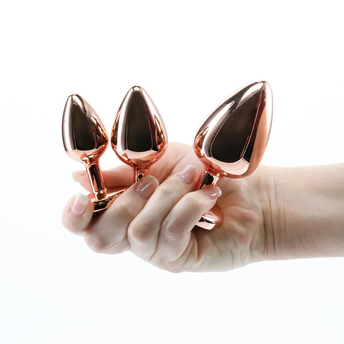 Anal NS Novelties Rear Assets Trainer Kit Pink Heart Rose Gold