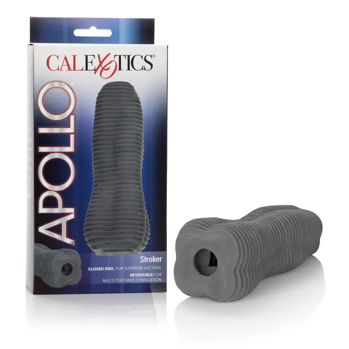 Apollo Reversible Closed End Stroker Gray California Exotic Male Sex Toys