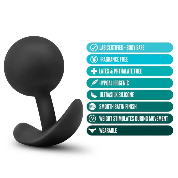 Blush Novelties Anal Anal Adventures Platinum Vibra Plug Black 89 cm Butt Plug with Internal Weight Blush Novelties Anal Anal Adventures Platinum Vibra Plug Black 89 cm Butt Plug with Internal Weight