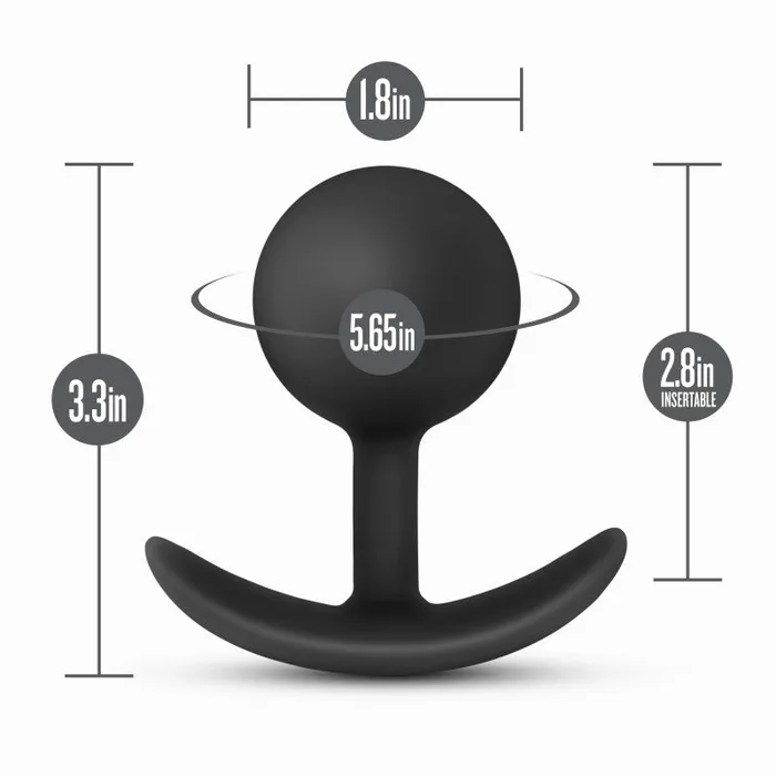 Blush Novelties Anal Anal Adventures Platinum Vibra Plug Black 89 cm Butt Plug with Internal Weight Blush Novelties Anal Anal Adventures Platinum Vibra Plug Black 89 cm Butt Plug with Internal Weight