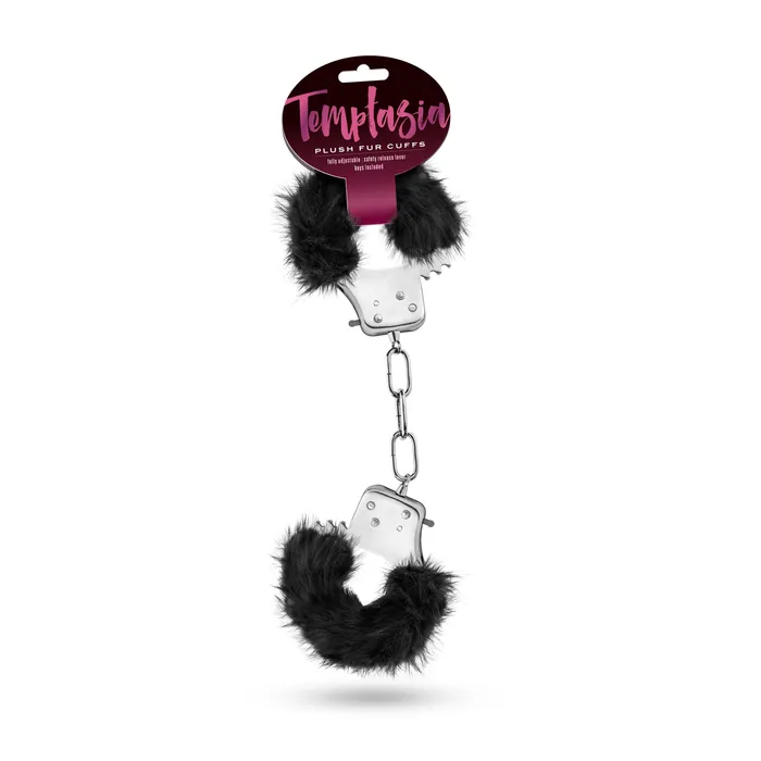 Blush Novelties Anal Temptasia Plush Fur Cuffs Black