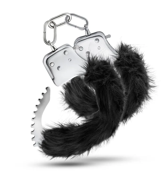 Blush Novelties Anal Temptasia Plush Fur Cuffs Black