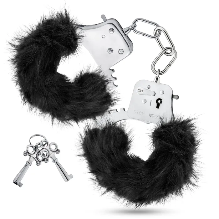 Blush Novelties Anal Temptasia Plush Fur Cuffs Black