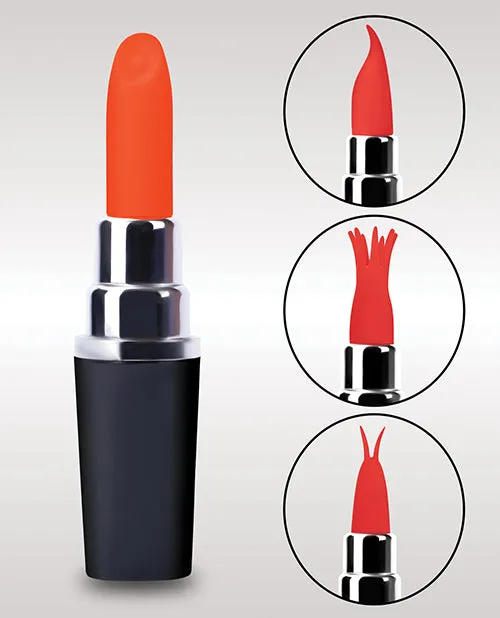 Bodywand Date Night Kiss Kiss Lipstick Vibe BlackRed Xgen Vibrators