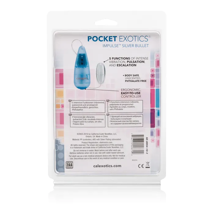 California Exotic Female Sex Toys Impulse Pocket Paks Silver Bullet