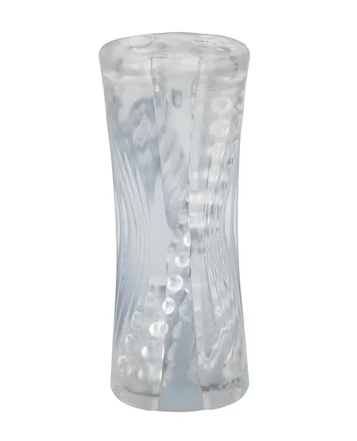 Cyclone Dual Ribbed Stroker XL Clear California Exotic Novelties Male Sex Toys Cyclone Dual Ribbed Stroker XL Clear California Exotic Novelties Male Sex Toys