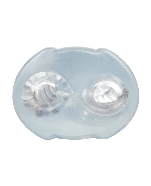 Cyclone Dual Ribbed Stroker XL Clear California Exotic Novelties Male Sex Toys