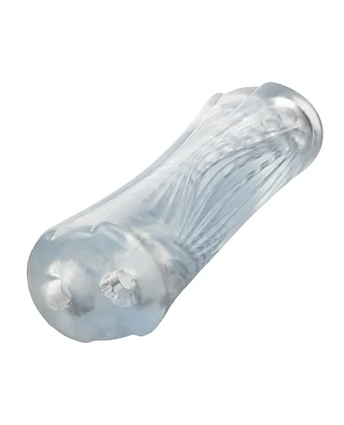 Cyclone Dual Ribbed Stroker XL Clear California Exotic Novelties Male Sex Toys