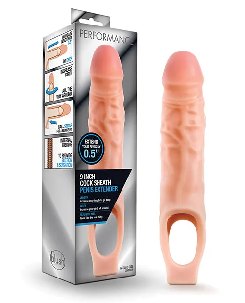 Dildos Blush Novelties Blush Performance 9 Cock Sheath Penis Extender Flesh