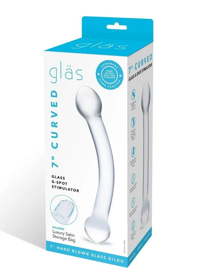 Dildos Glas Glas Curved Glass GSpot Stimulator
