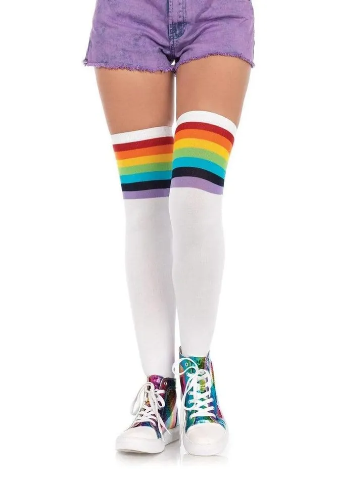 Dildos Leg Avenue Leg Avenue Over The Rainbow Opaque Thigh High