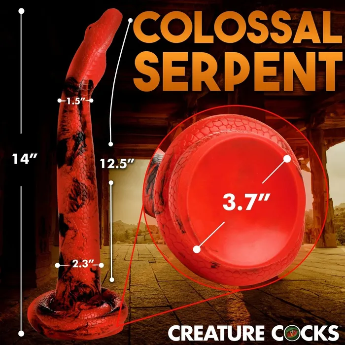 Dildos Lime Prometheus King Cobra Large 14 Long Silicone Dong