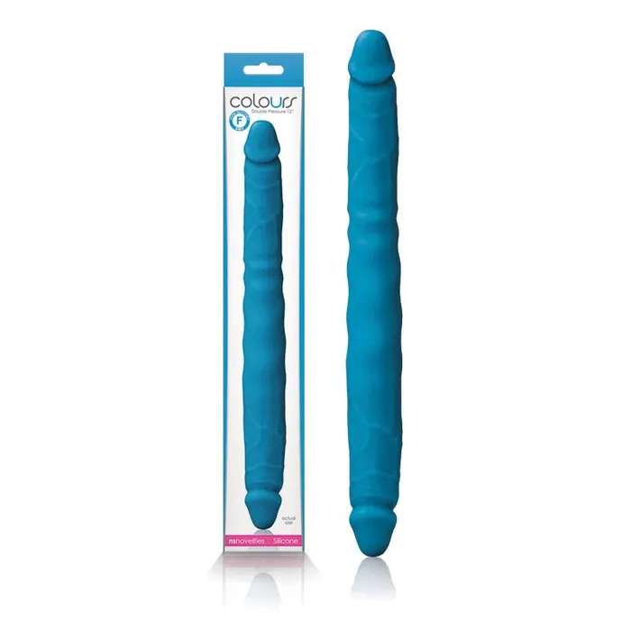 Dildos NS Novelties Colours Double Pleasures Blue 305 cm Double Dong