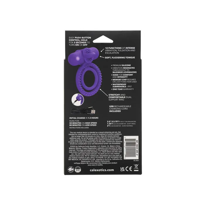 Dual Climaxer Vibrating Cock Ring Cal Exotics Couples