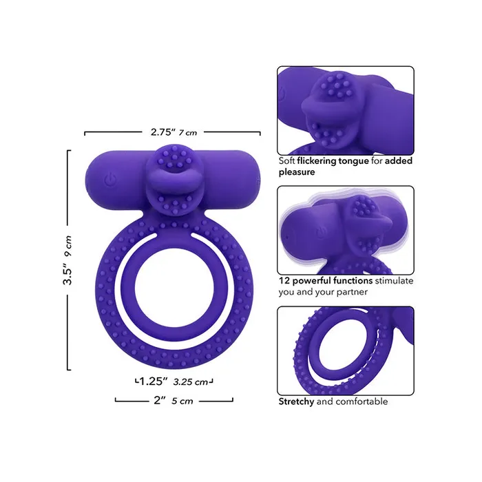 Dual Climaxer Vibrating Cock Ring Cal Exotics Couples