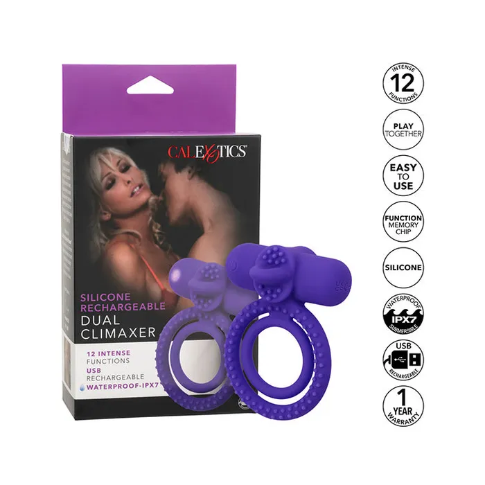 Dual Climaxer Vibrating Cock Ring Cal Exotics Couples