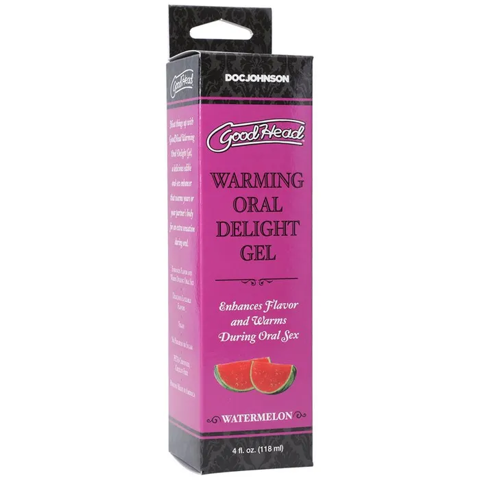 Enhancers Doc Johnson GoodHead Warming Head Oral Delight Gel Watermelon Watermelon Flavoured Oral Gel 120 ml Tube Enhancers Doc Johnson GoodHead Warming Head Oral Delight Gel Watermelon Watermelon Flavoured Oral Gel 120 ml Tube