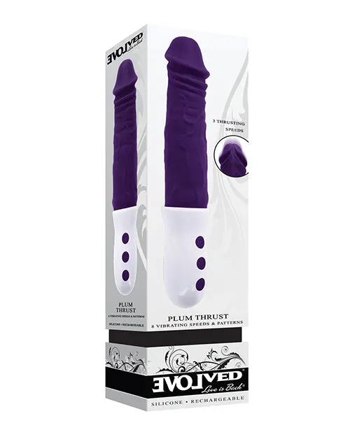 Evolved Novelties INC Vibrators Evolved Plum Thrust Realistic Shaft Vibrator Purple