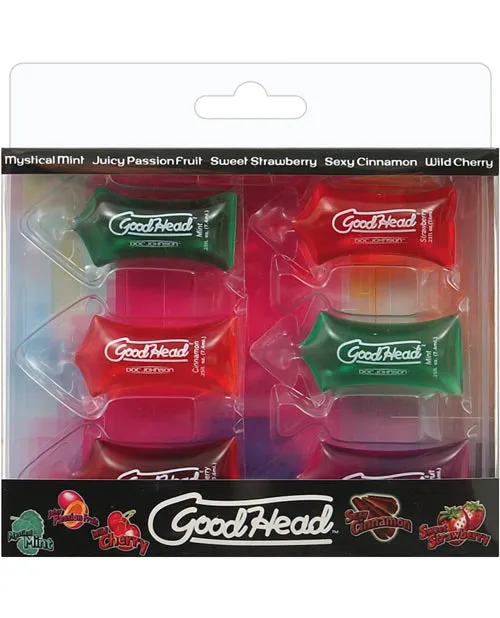 GoodHead 25 oz Pillow Asst Flavors Pack of 6 Doc Johnson Male Sex Toys